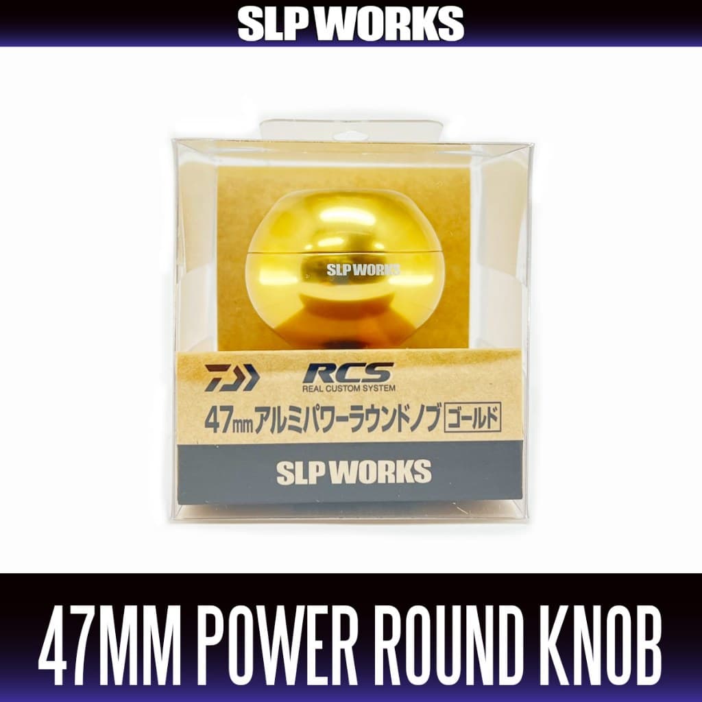 [DAIWA/SLP WORKS] Botão de alumínio Vermelhondo de 47 mm Alimentação dourado ✦ Elétrico redondo