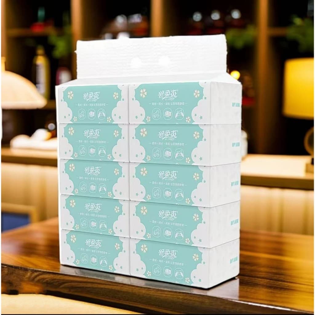 10 pacotes de guardanapos para uso doméstico pacotes acessíveis de lenços de papel higiênico