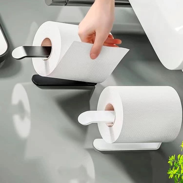 suporte para Porta Papel Higiênico Acessórios Banheiro Fácil Limpeza Garantia Design Moderno sem Ferrugem toalha Cola3 M