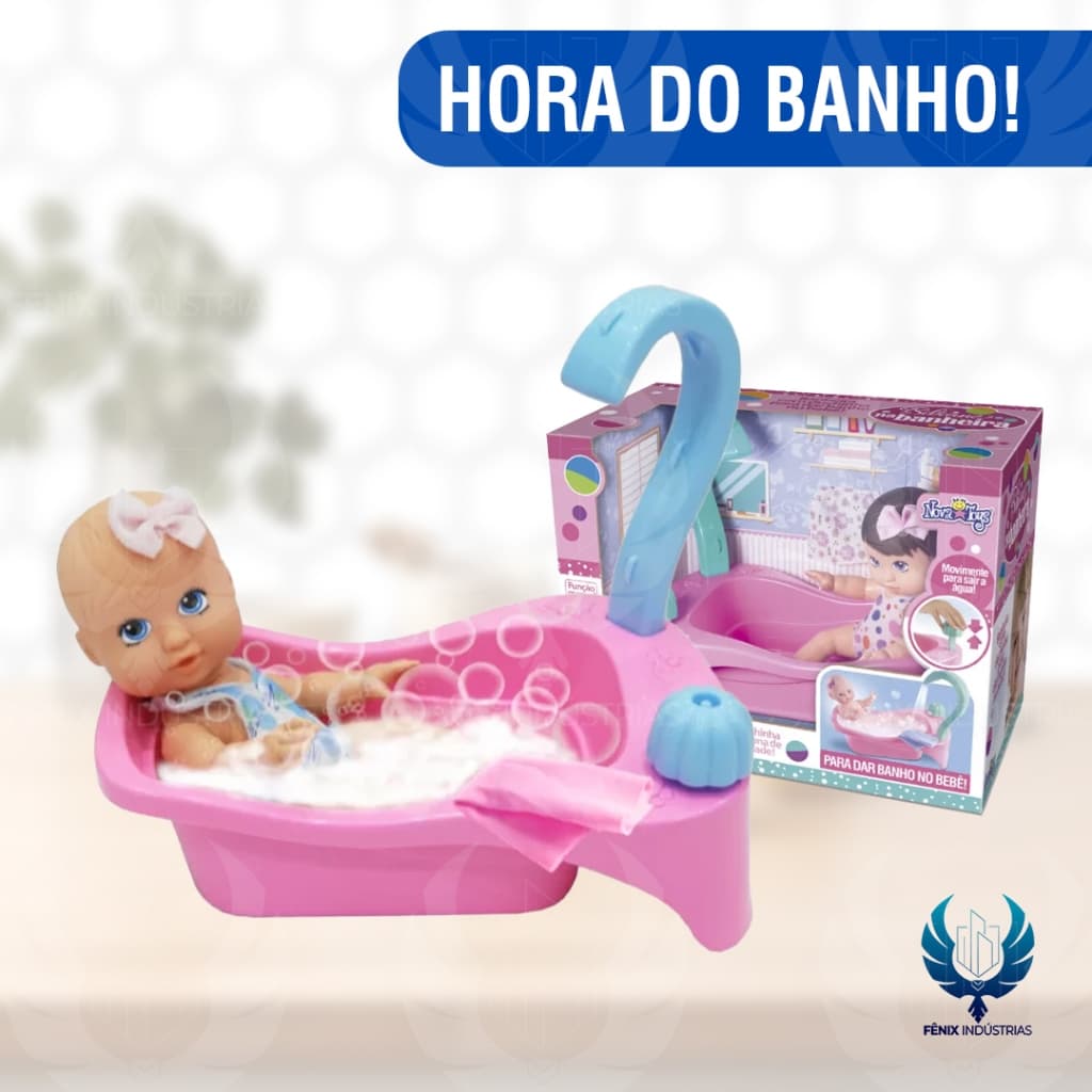 🛁 Boneca Bibiane na Banheira – Nova Toys