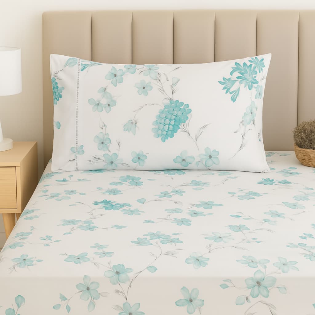 Kit Lençol de Algodão Sem Elástico Lençol De Cima com Fronha Roupa para Cama Casal Queen Solteiro