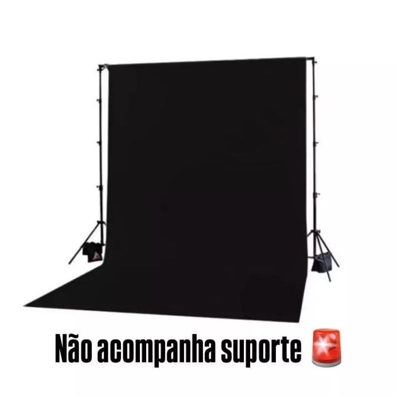 Tecido Fundo Infinito Preto Estúdio Fotográfico 3,00 X 1,85 Mts