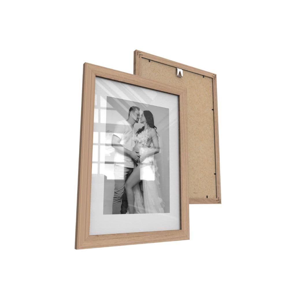 Porta Retrato 10x15 Com Paspatur Moldura 20x24 Vidro Parede Decoração Preto Branco Carvalho Jatobá
