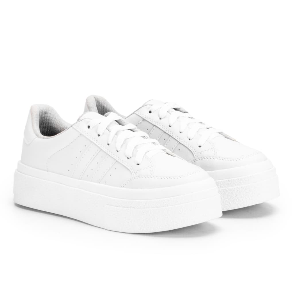 Tenis Branco feminino Casual Plataforma Sola Alta Leve Confortável Original