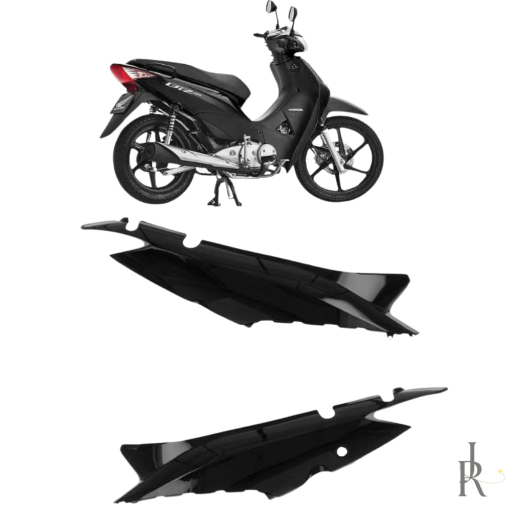 Tampa Lateral Par compatível com moto  Biz 125 KS ES 2006 a 2010 Biz 125+ 2006 2007 Preto