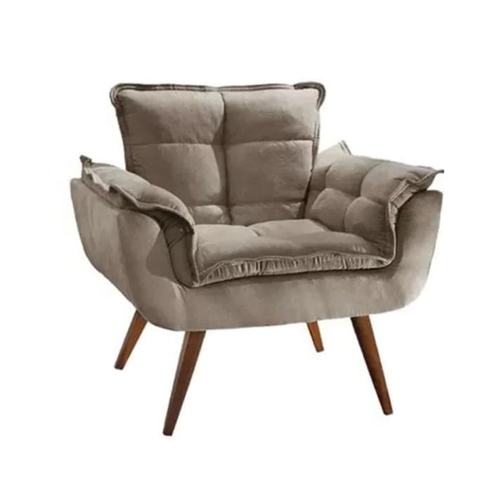 Poltrona Opala Decorativa Pé Palito Sala / Quarto / Recepção/Varias Cores