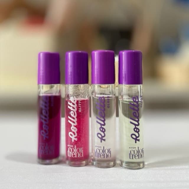 BRILHO LABIAL AVON GLOSS ROLLETTE MORANGO/ MENTA/ DRINK DE AMORA
