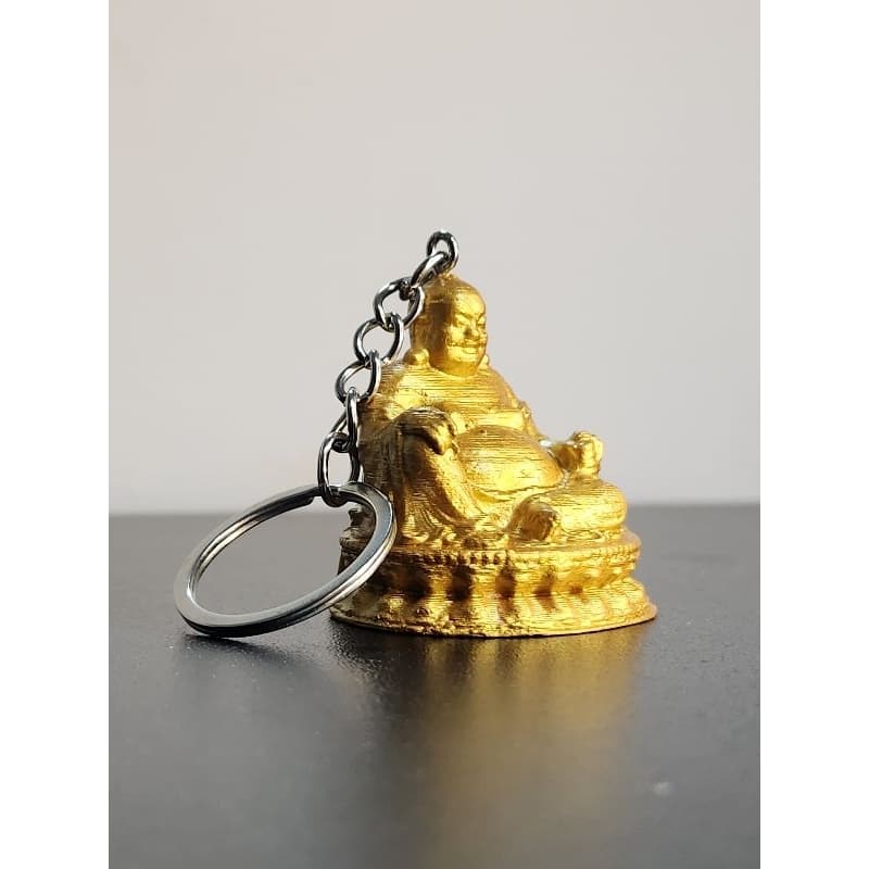 Chaveiro buda da sorte Dourado Prosperidade, Paz e Fortuna Sempre com Você!