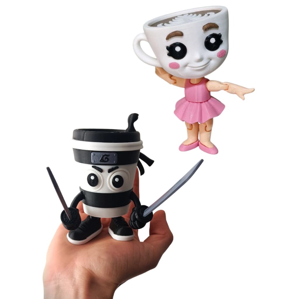 Boneco Meme Cappuccino Assassino + bailarina Brainrot Italian