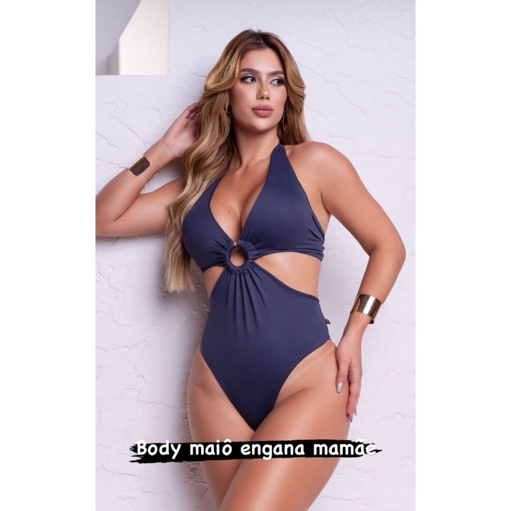 Maiô Body Argola Modelador Feminino com Bojo Multiformas Praia Piscina Confortavel Veste Perfeito
