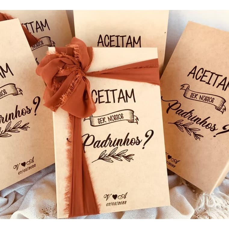 Caixa de MDF Personalizada Convite Batizado para padrinhos, madrinhas, etc