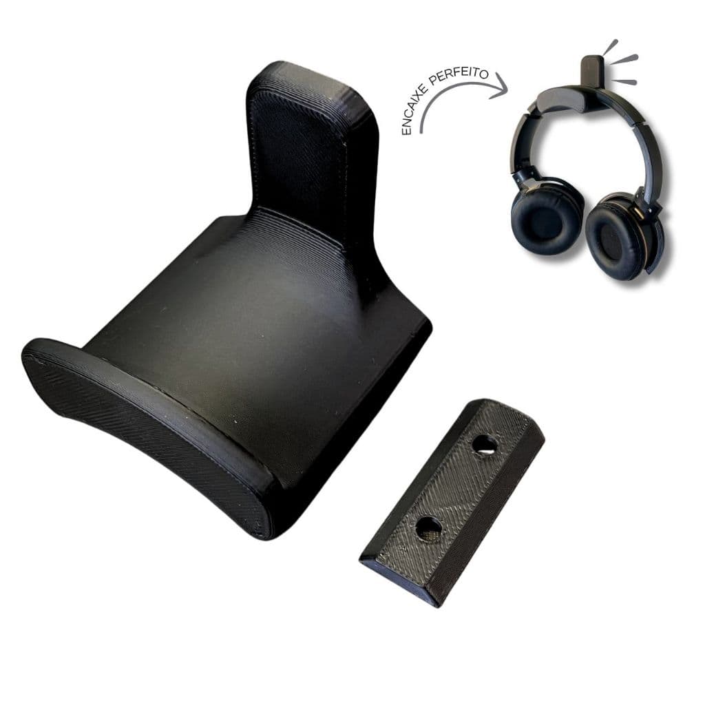 Suporte De Fone De Ouvido De Parede Minimalista Mesa Porta - Acompanha Fita Dupla Face