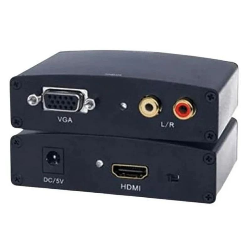 Conversor de (VGA para HDMI) com áudio e fonte