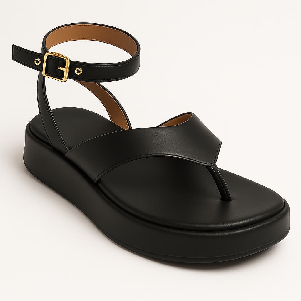Sandália Flat Vizzano Feminina Original Tornozelo Preto 6506.103