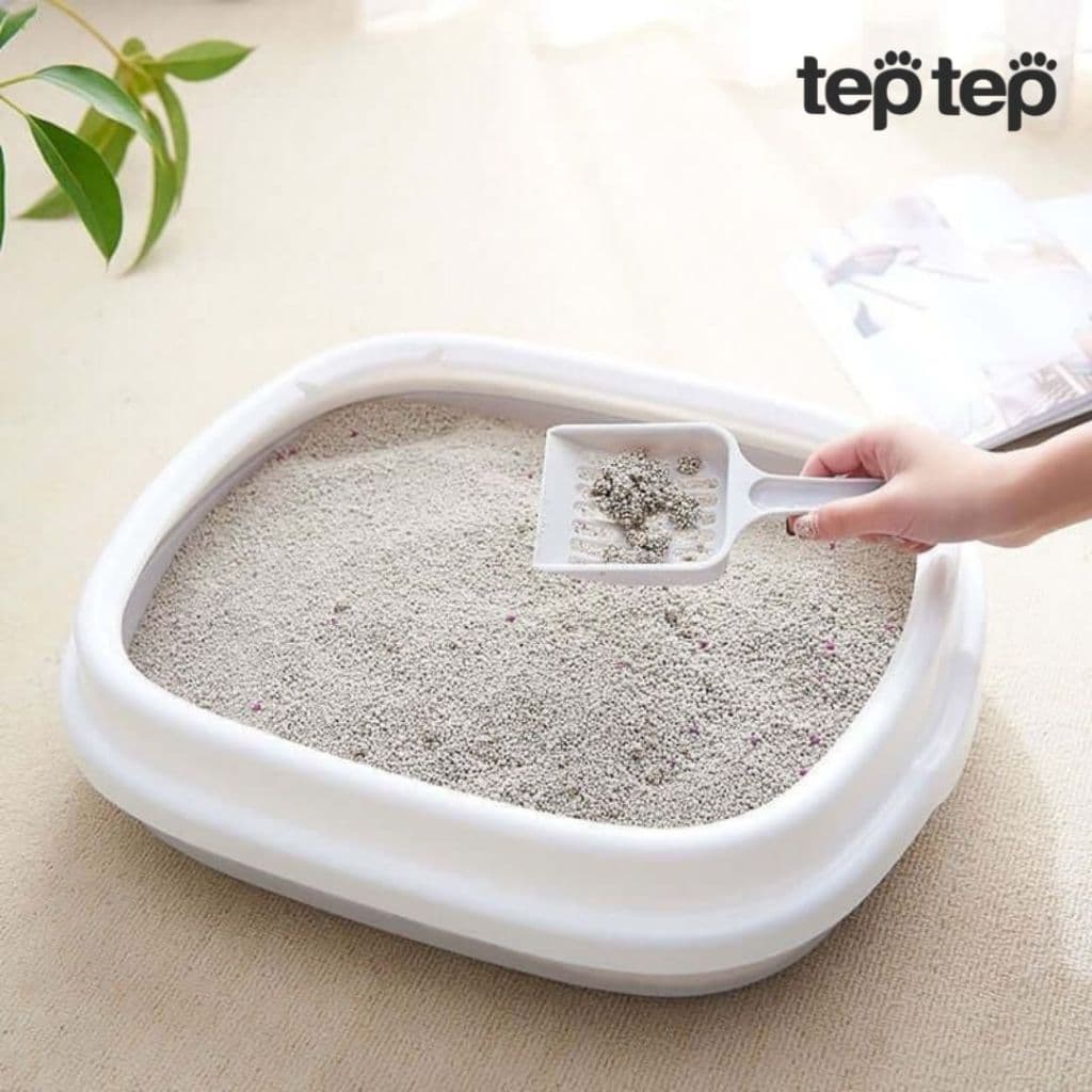 Caixa de Areia para Gato Soft com Borda Elevada e Pá - Tep Tep
