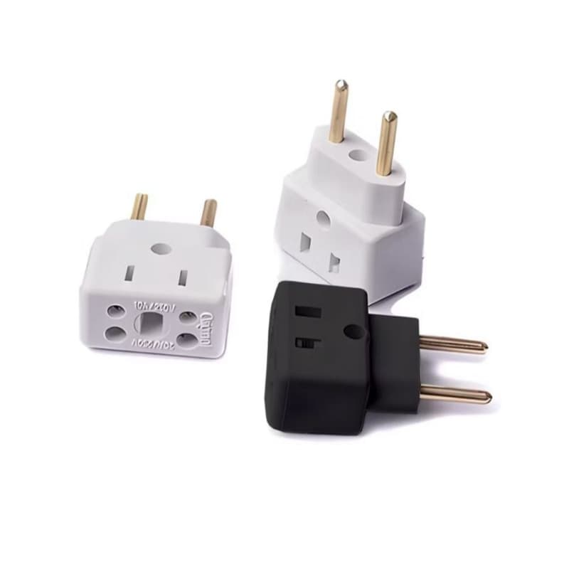 05 adaptadores tomada pino grosso e fino para Air fryer e microondas bob quadrado 10a 20a amperes