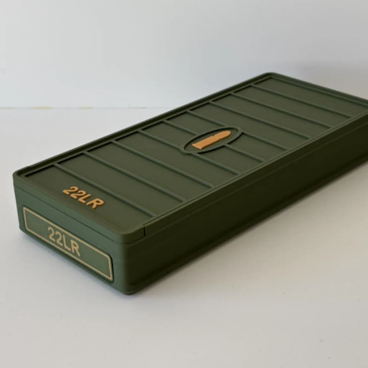 Caixa para Munição .22LR + BRINDE 250 100 50 Balas Armazenamento Bunker Pounds