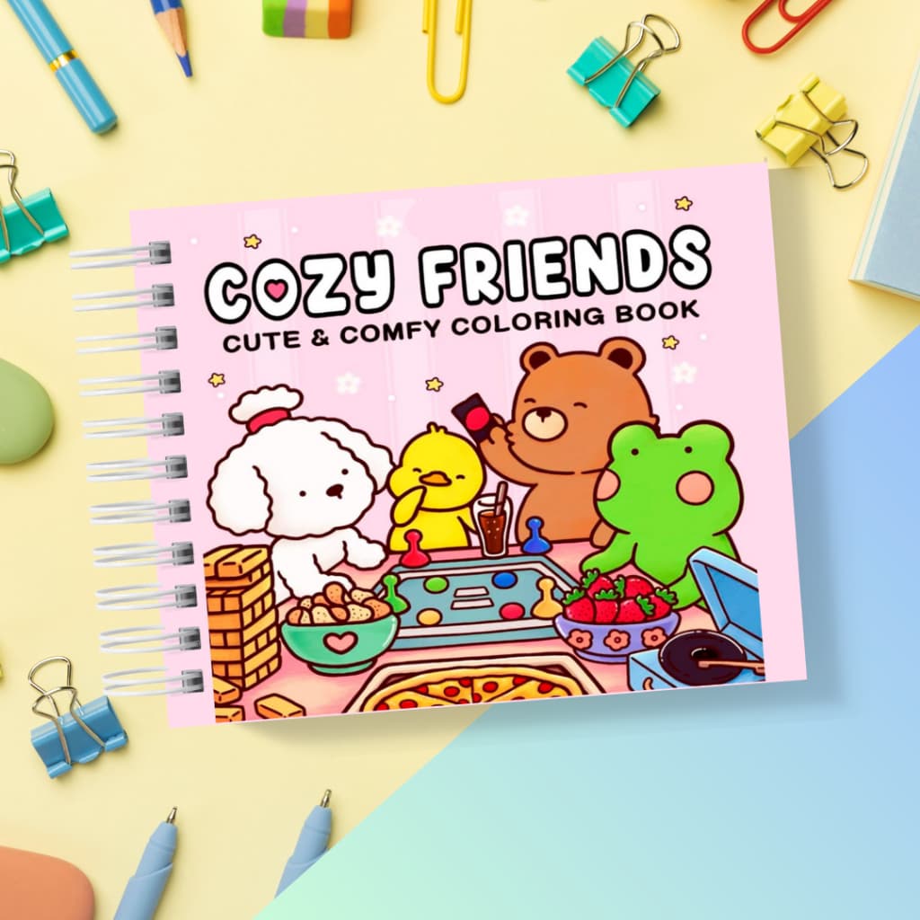 ✨ Livro de Colorir Cozy Friends – Relaxamento e Diversão para Todas as Idades!