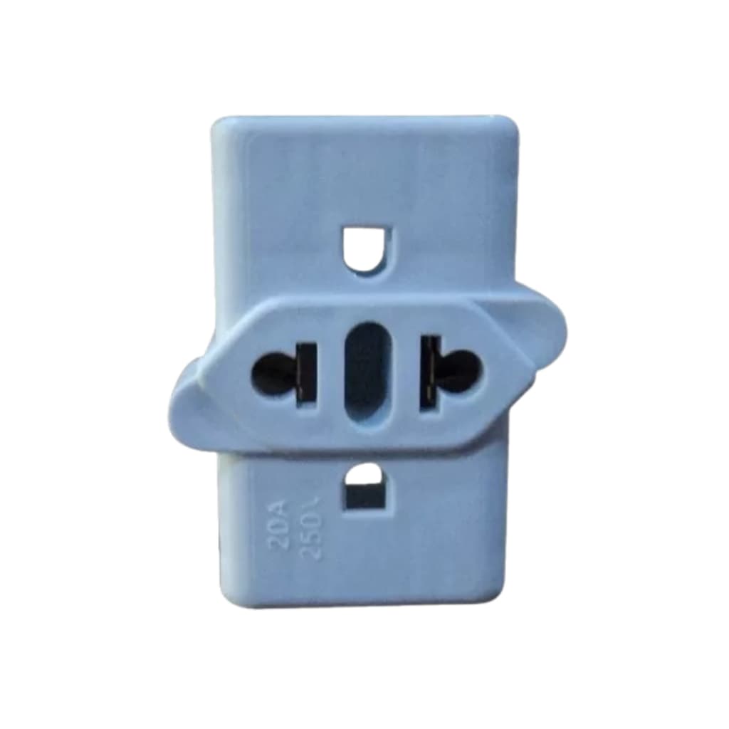 Kit Benjamin Tomada Pino Adaptador T Tradicional Maciço 10a 20a Grosso Fino até 250v Resistente Três Cabeças