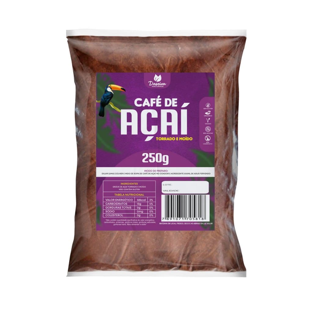 Café De Açaí 250g  - Açaí Torrado e Moído