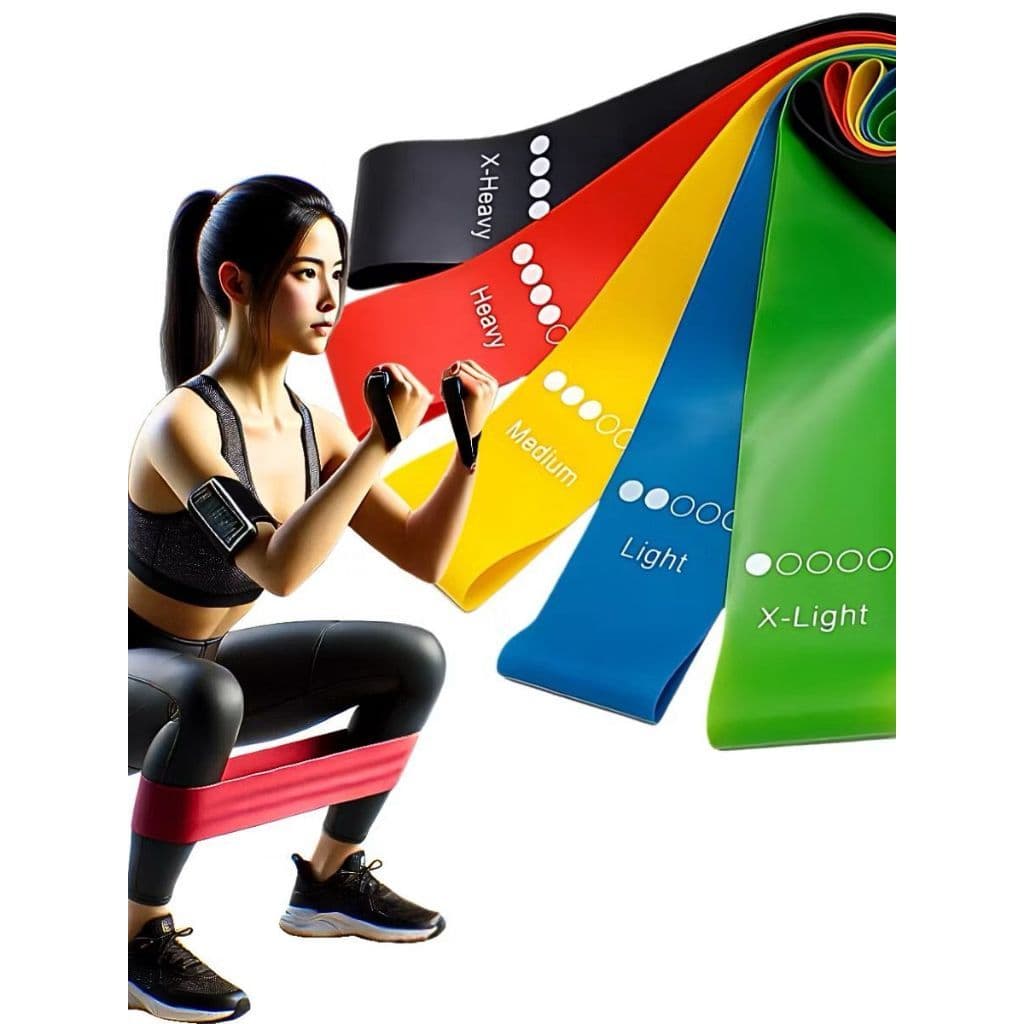 Kit 5 Faixa Theraband Pilates Yoga 5 Níveis