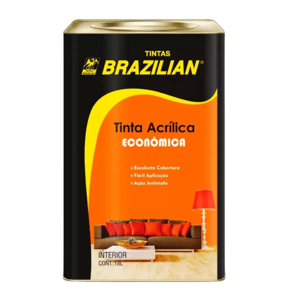 Tinta Acrilica Parede Antimofo Brazilian Econômica 18l - Cores