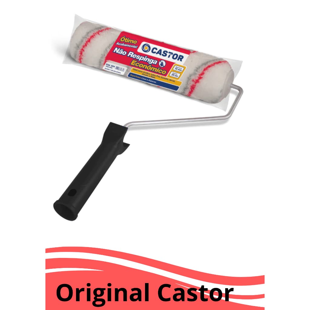 🎨🖌️ Rolo de pintura castor anti respingo ,Rolo para Pintura original