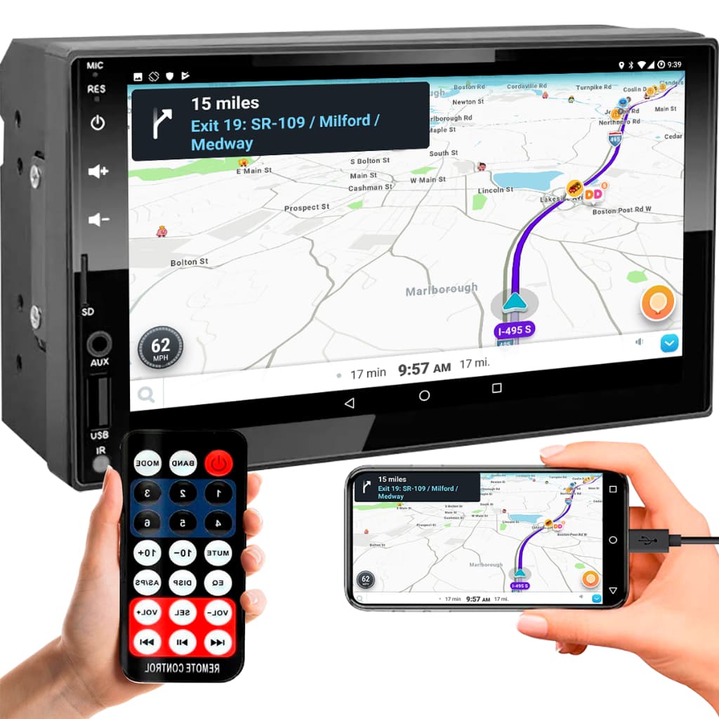Central Multimídia MP5 Automotivo Universal 2 Din Bluetooth USB SD Auxiliar First Option 7830