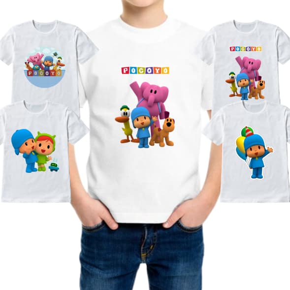Camiseta Desenhos Infantis Estampada Blusa Branca Infantil Para Criança