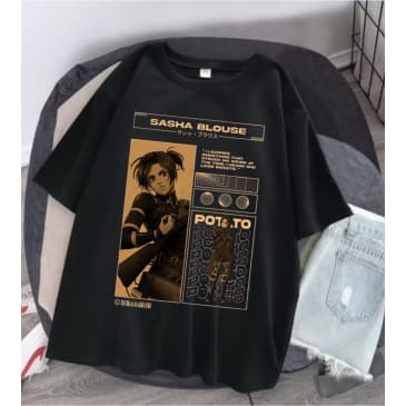Camisa Estampa Sasha Blouse Anime Attack On Titan 100% Algodão