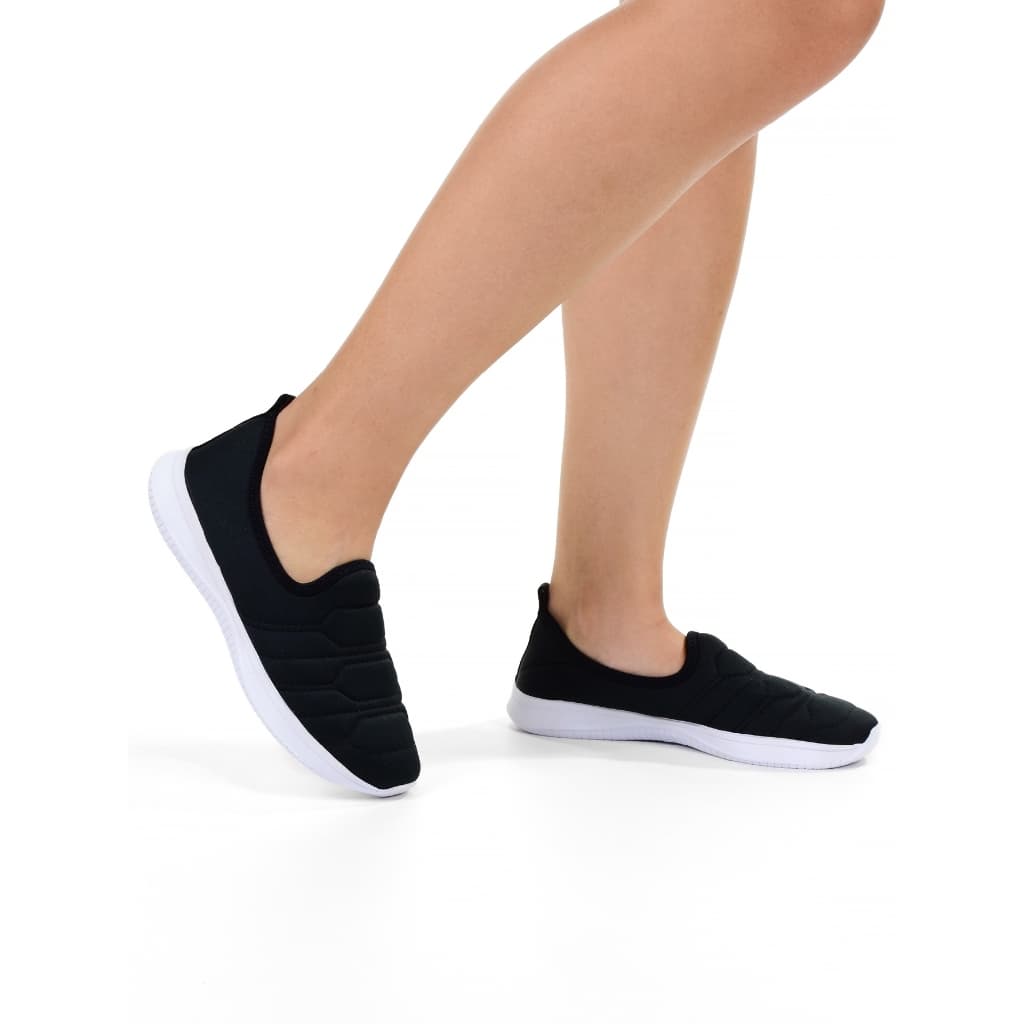 Tênis Feminino Meia Calce Fácil Promoção Preto, Vinho, Marinho