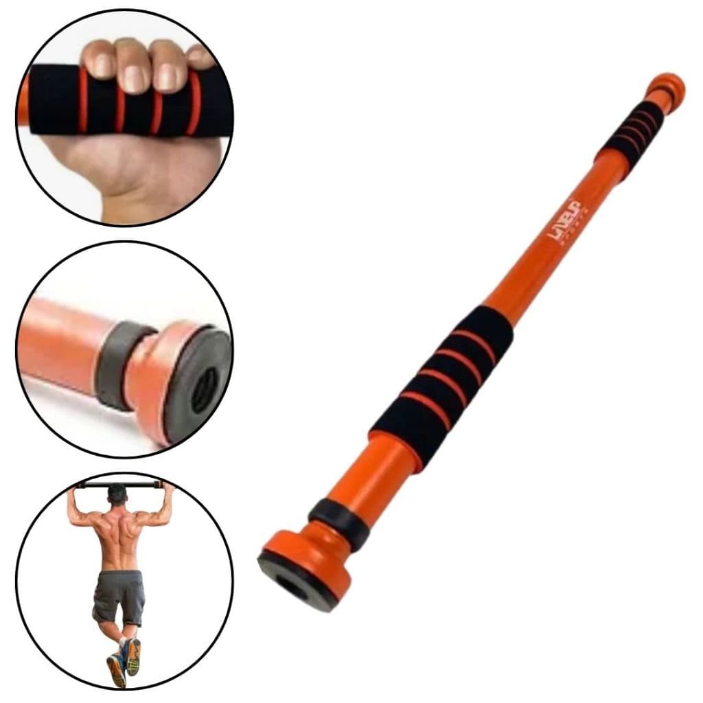 Barra De Porta Ajustável 65 A 95cm Flexão Musculação Exercício Em Casa