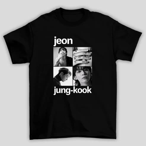 Camisa Premium Jeon Jungkook BTS Blusa Unissex Camiseta 100% Algodão