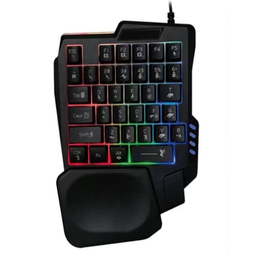 Teclado Uma Mão Led RGB MBTech GB54449