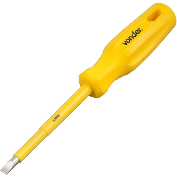 Chave de Fenda Isolada 1000V Eletricista Aço Cromo Vanádio 5/16 x 6 VONDER Nr10