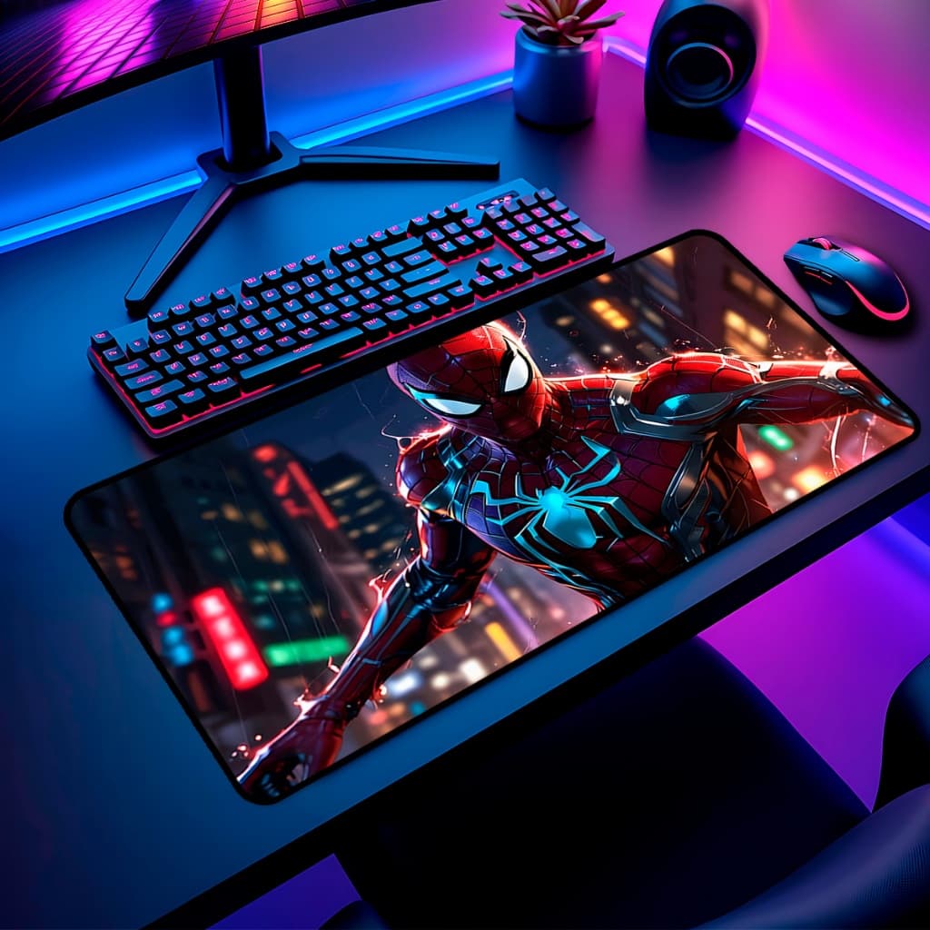 Mouse Pad Gamer Grande Antiderrapante 65x30 70x35 80x35 90x40 90x50 120x60 Cm Borda Costurada