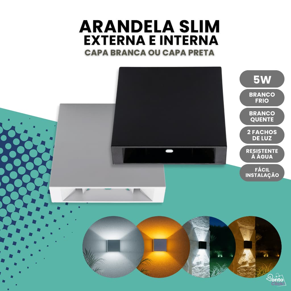 Arandela Interna Externa Led Incluso 2 Friso Luz Branco Frio ou Quente Bivolt