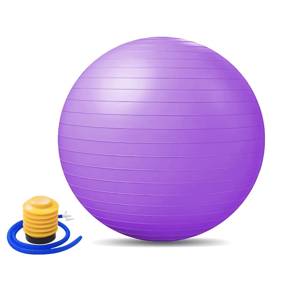 Bola de Pilates Yoga Abdominal 55cm Bomba Inclusa Exercício JustGoFit