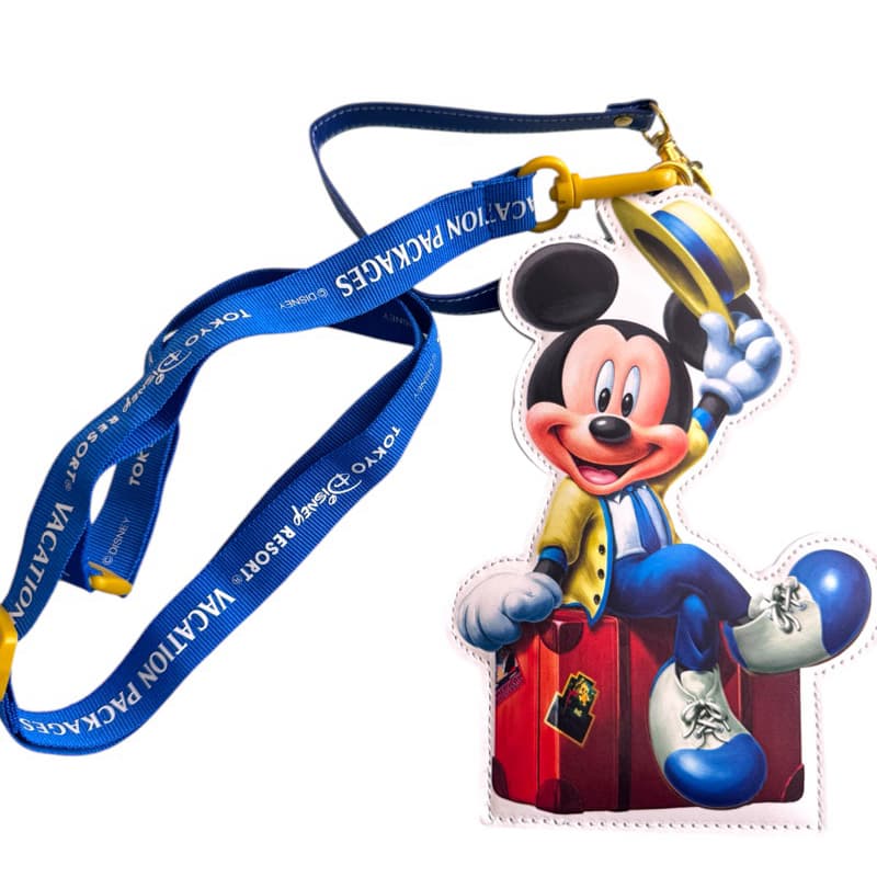 porta cartão / tag para mala em couro Disney tokio original