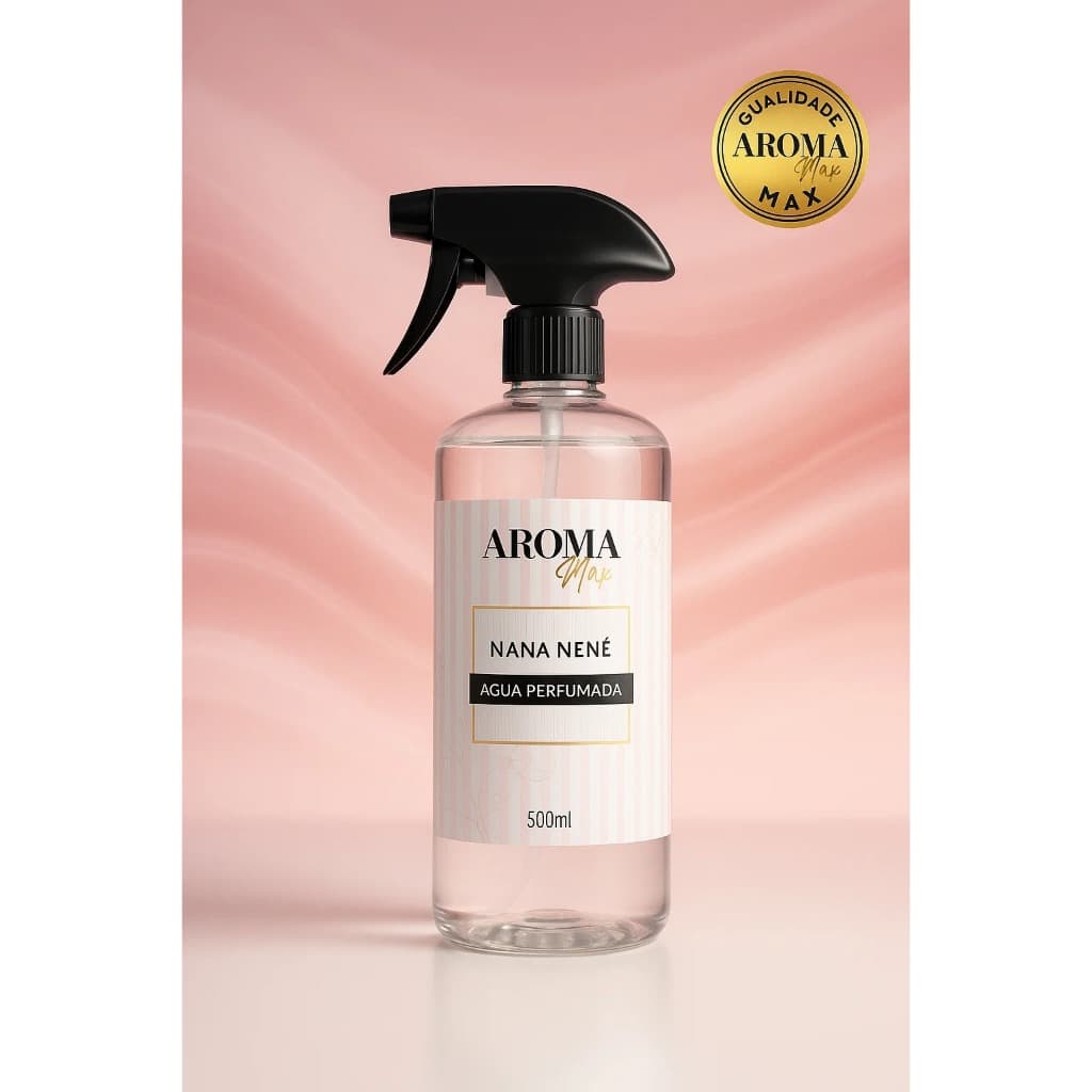 Água Perfumada Nana Nenê 500ml Aromatizador Aroma Lojas Roupa Presentes Não Agride Tecido Borrifador