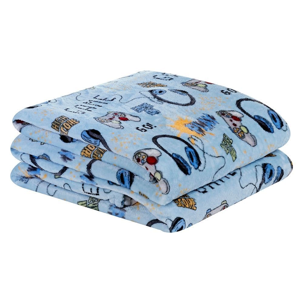 Manta Coberta  Flannel Solteiro Bouti Kids Infantil Estampado 2,40m x 1,50m - GAME