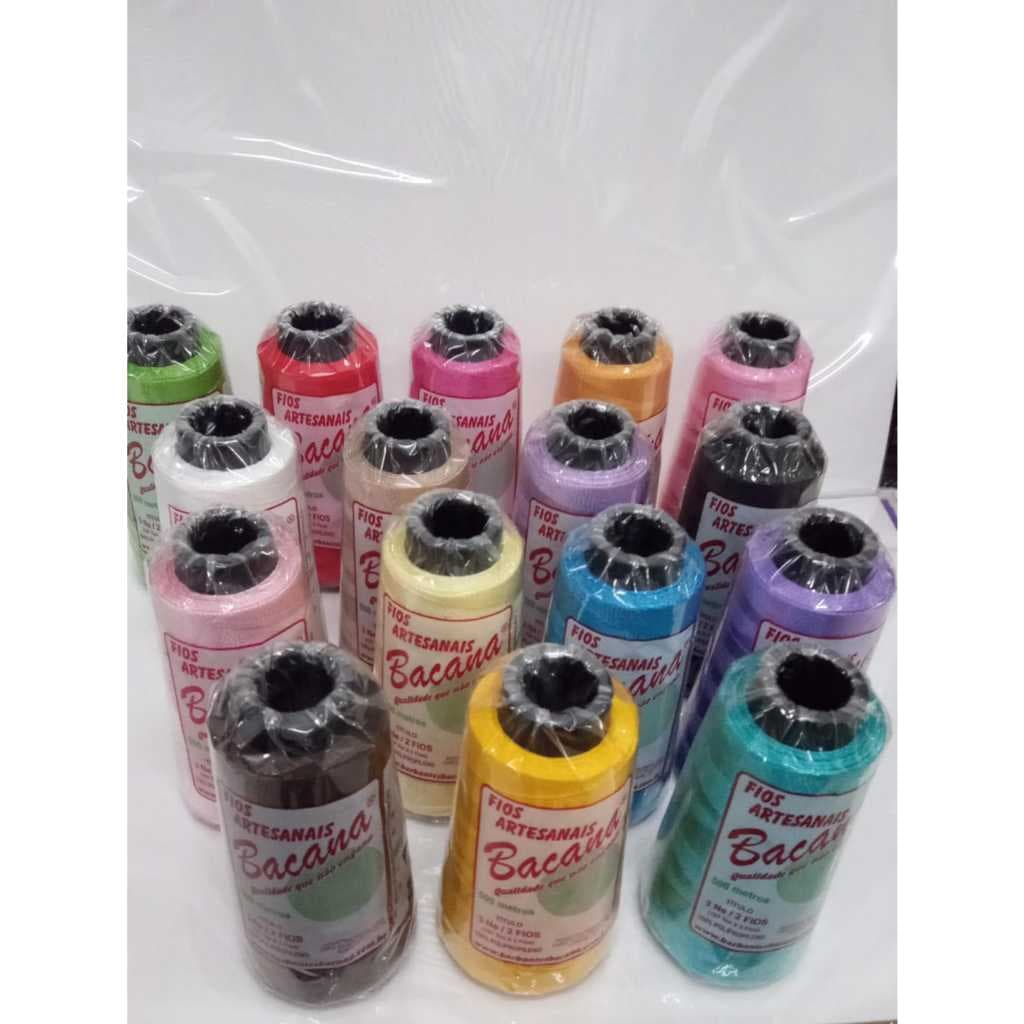 Fio para crochê, Linhas artesanais Bacana , 100 % polipropileno ,fio brilhoso 500 metros