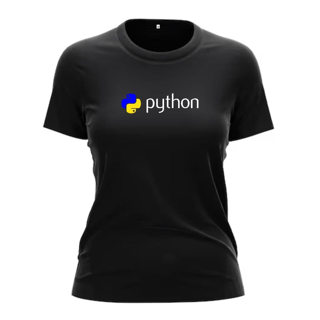 Camiseta Python Feminina Baby Look Programador Dev 100% Algodão Logotipo Bordado