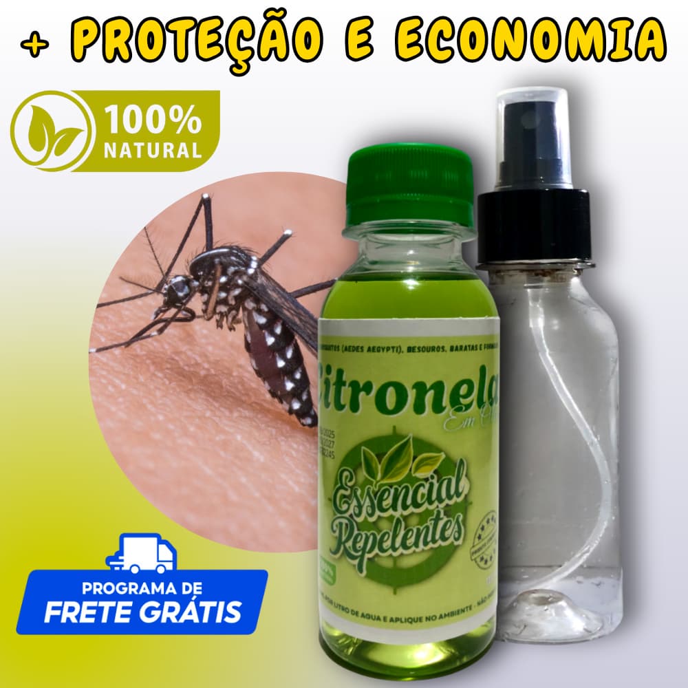 ÓLEO DE CITRONELA CONCENTRADO 140ML | AROMA NATURAL PARA UMIDIFICADOR E PROTEÇÃO DE AMBIENTES