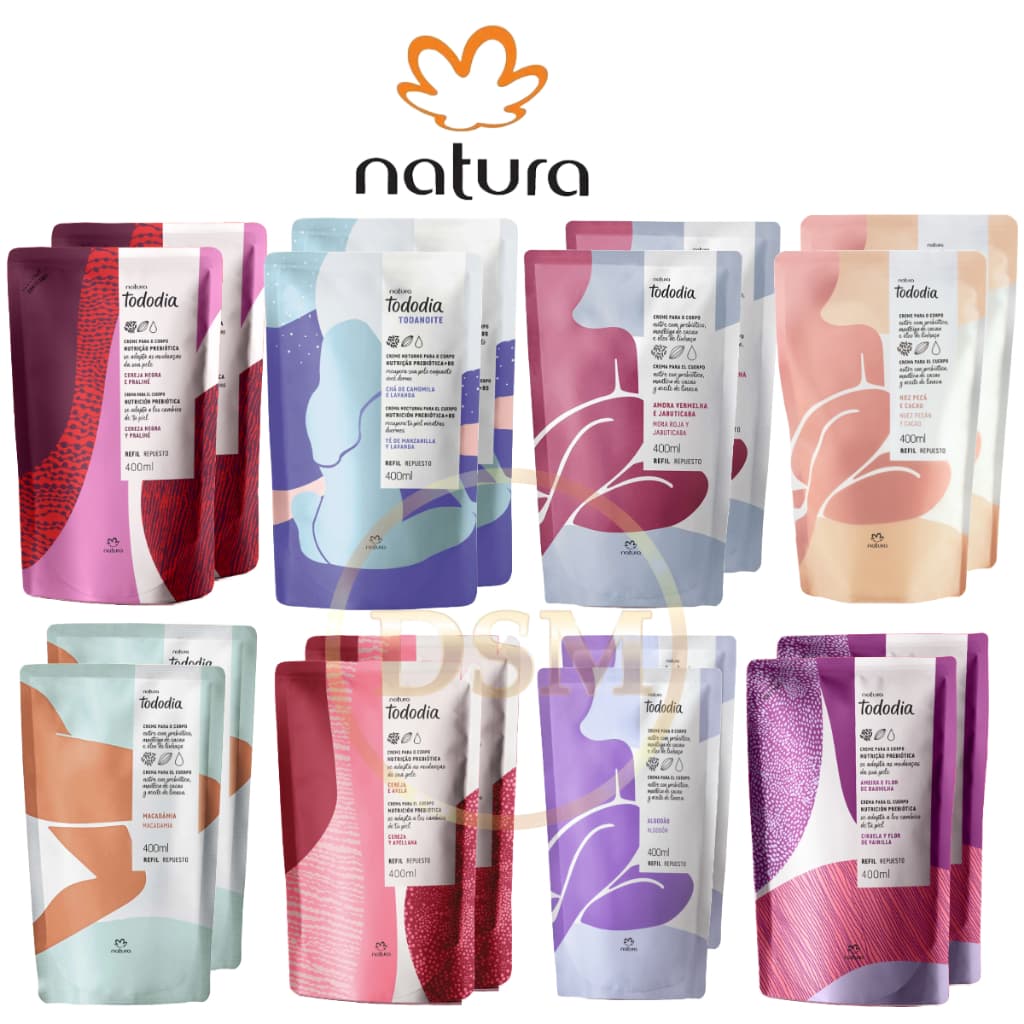 2 Ou 1 Refil Creme Hidratante Natura Tododia 400ml Cada (ORIGINAL E LACRADO!)