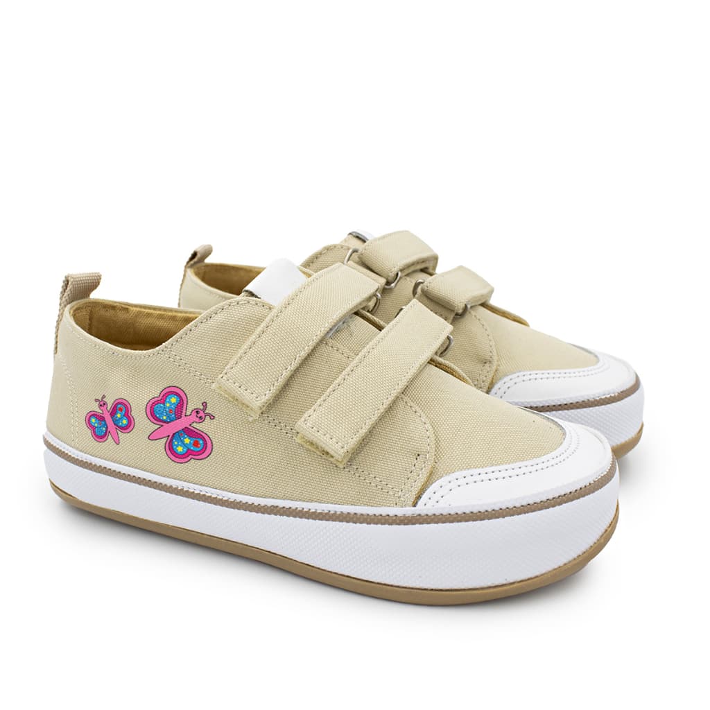 Tênis Infantil Feminino Confortável Velcro Antiderrapante Escola