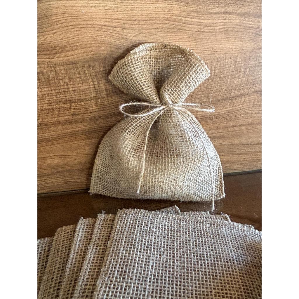 Saquinho de Juta 8x10cm | Festa Rústica, Cosméticos, Aromatizador | Kit 10 a 40 unidades