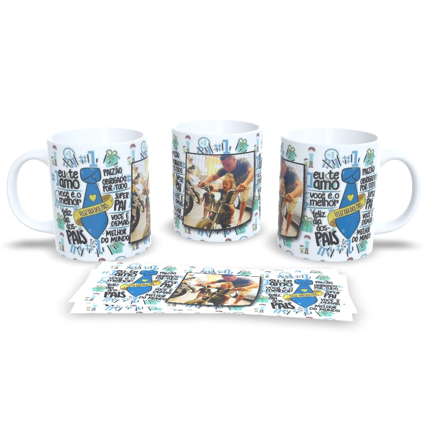 Caneca Feliz dia dos Pais Personalizada com Foto