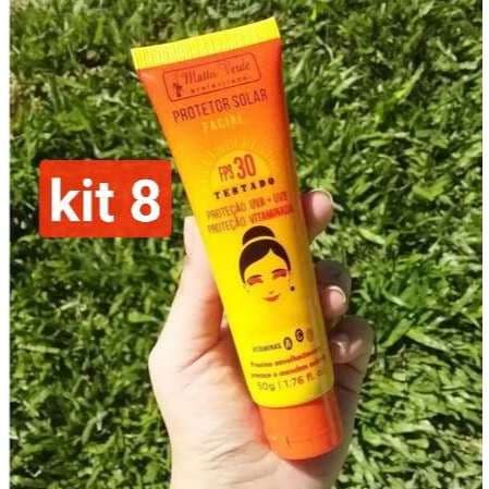 Kit 8  Matto Verde  Protetor Solar Facial fps 30 Vitamina E