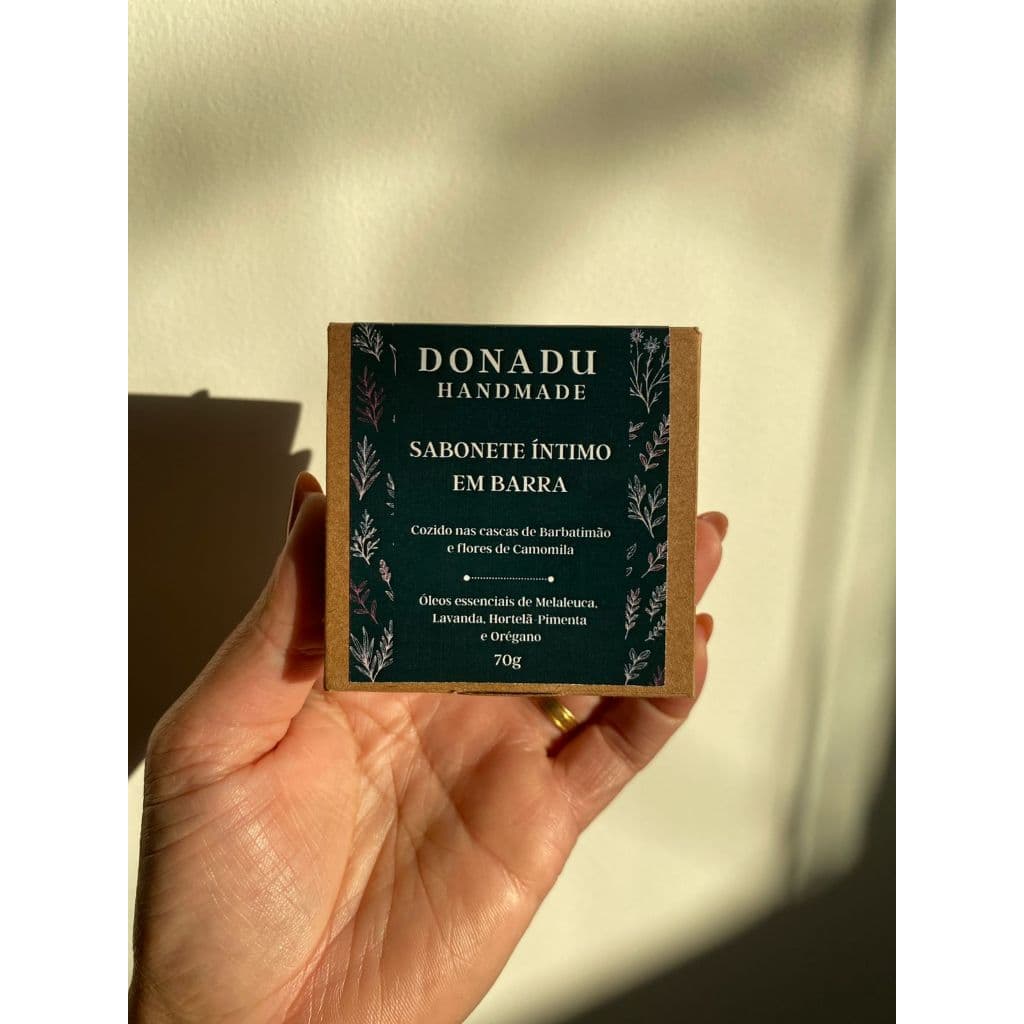 SABONETE ÍNTIMO NATURAL |  BARBATIMÃO, TEA TREE, ORÉGANO, LAVANDA E HOTELÃ | BARRA ARTESANAL VEGANA